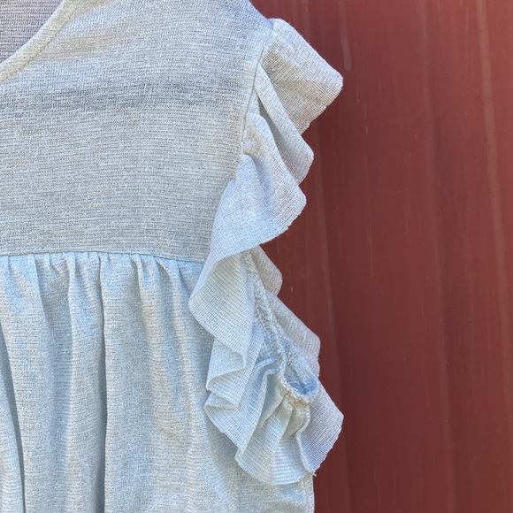 $5/25 OnTwelfth Shimmer Frilly Sleeve Whimsical Sweater - Picture 2 of 7